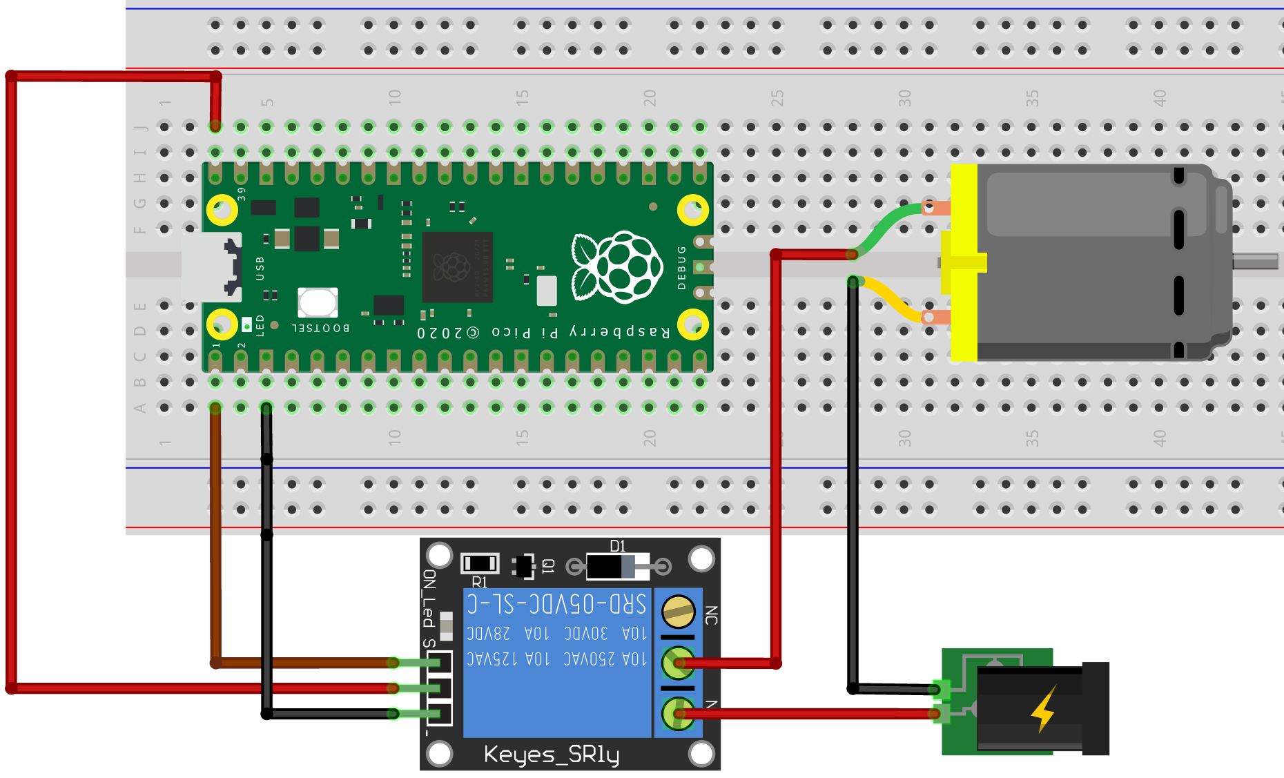 circuit diagram pi pico code relay Arduino