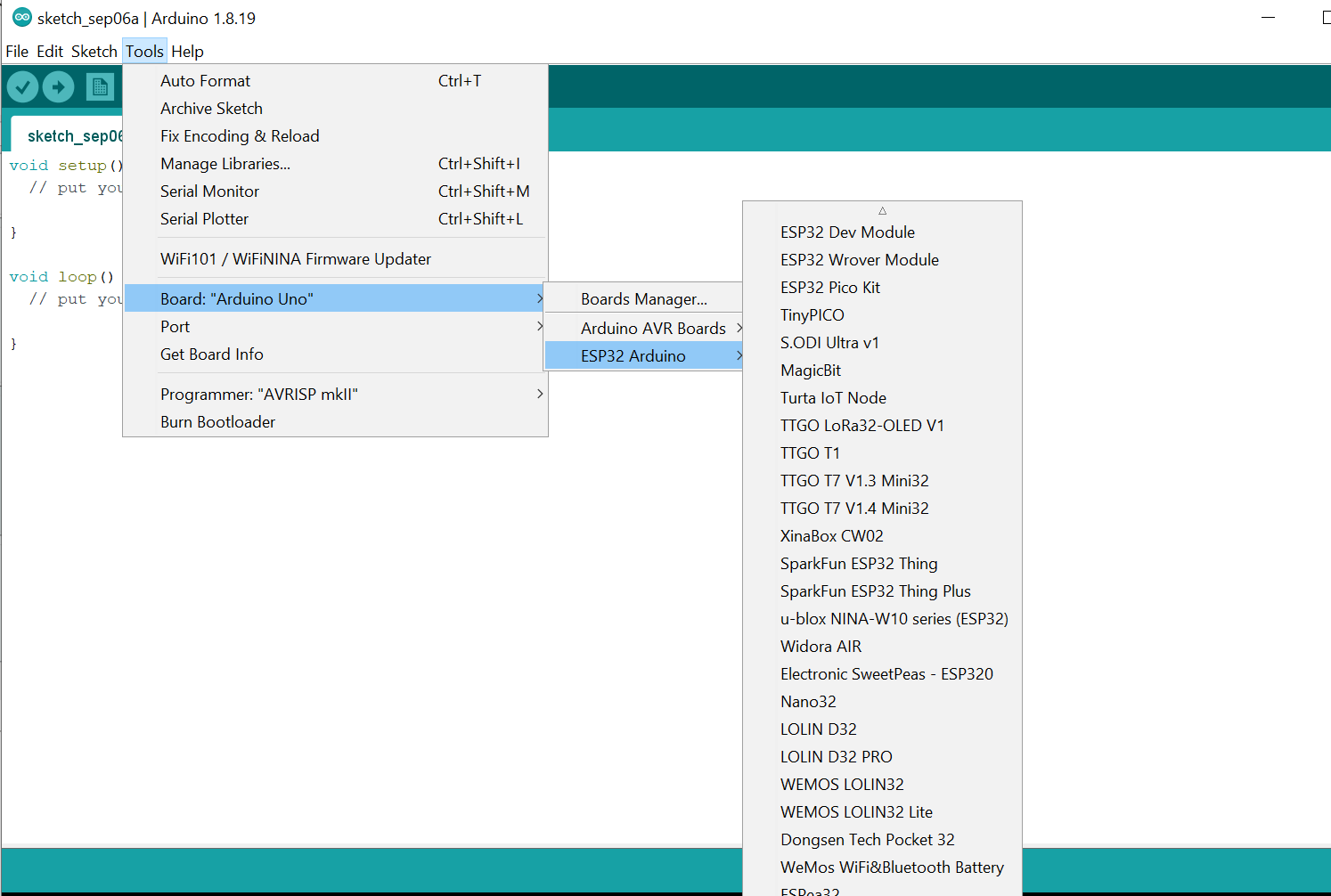 add new boards in Arduino IDE