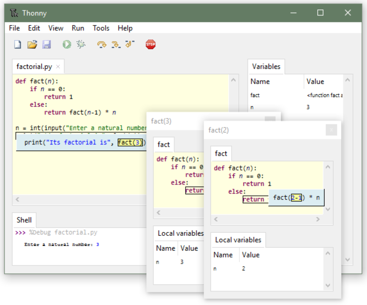 Change the language in Thonny IDE